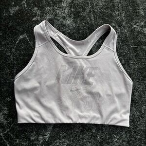NIKE Dri-Fit Light Pink Sparkle Logo Racerback Sports Bra XL